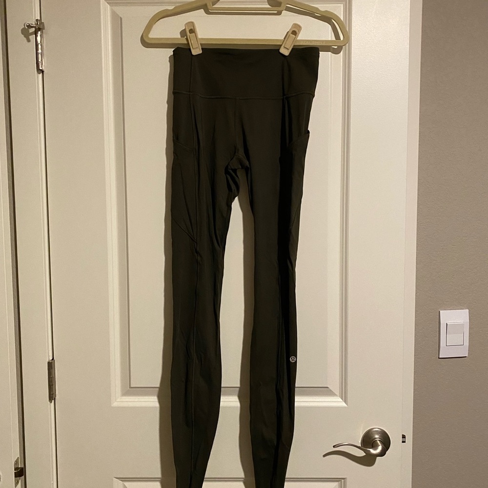 lululemon athletica Olive Green High-Rise Leggings